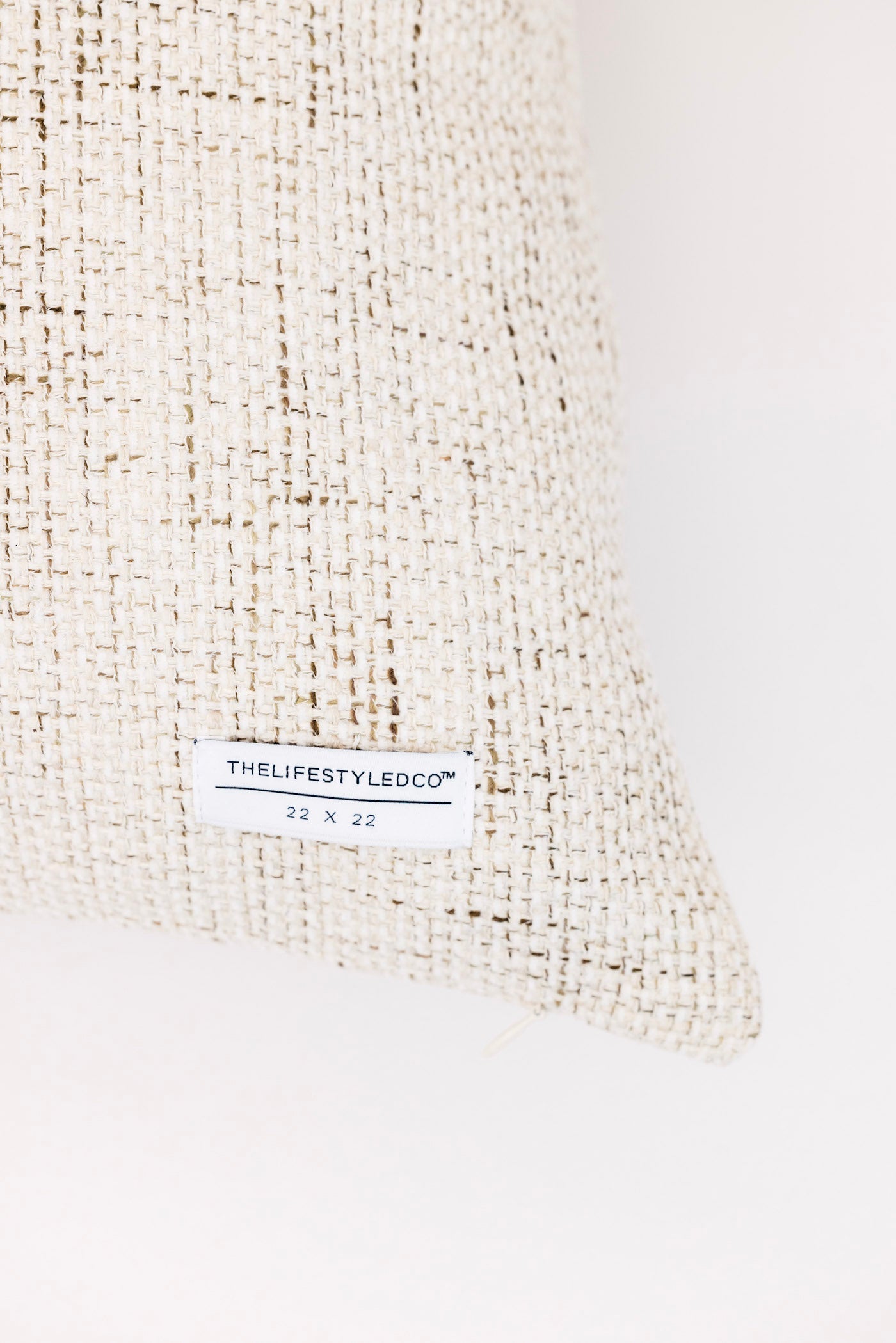 Alma Basketweave Pillow - Pearl - 2 Sizes