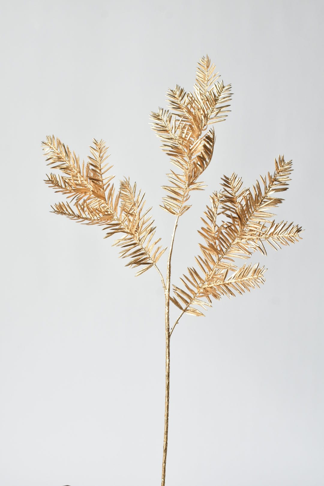 23.5" Faux Gold Metallic Hemlock Pine Spray