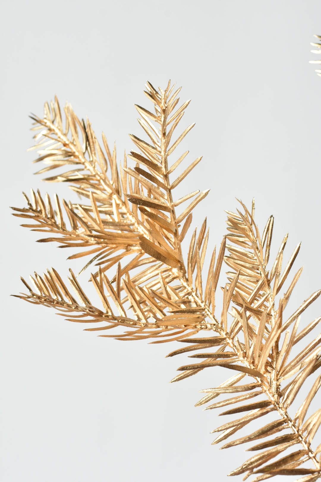 23.5" Faux Gold Metallic Hemlock Pine Spray