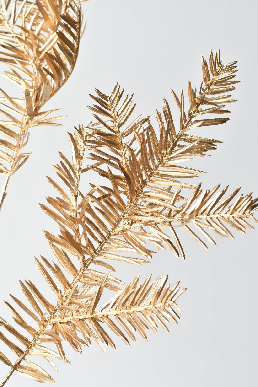 23.5" Faux Gold Metallic Hemlock Pine Spray