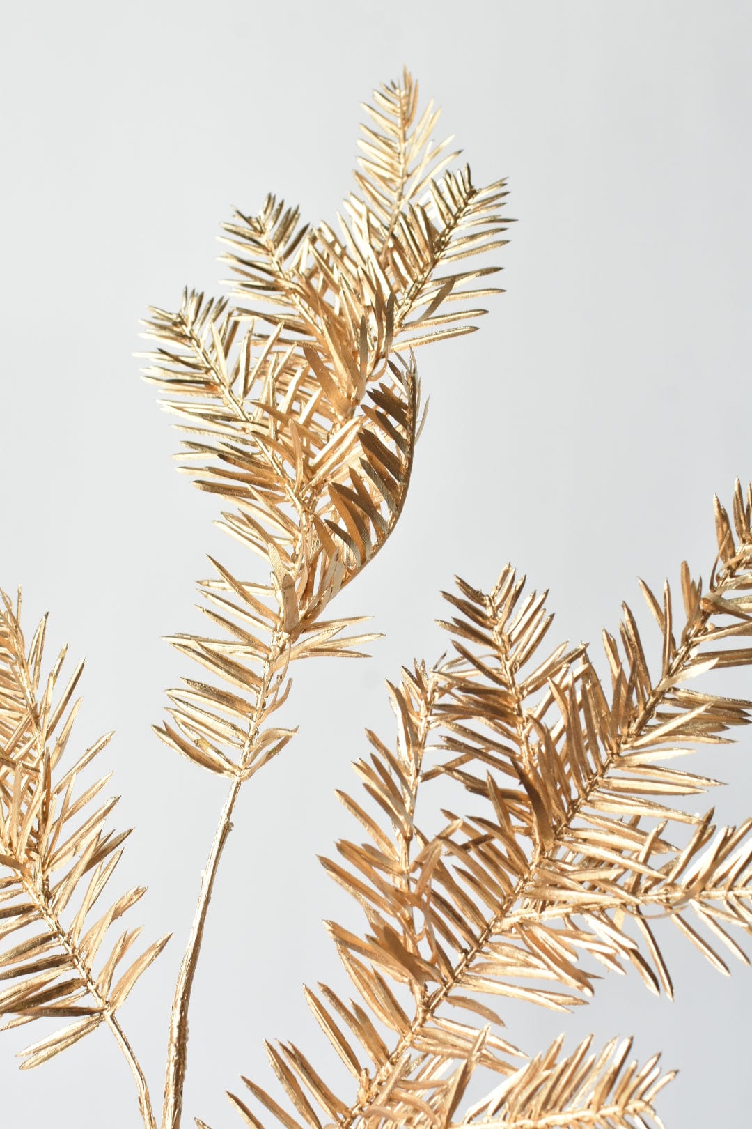 23.5" Faux Gold Metallic Hemlock Pine Spray