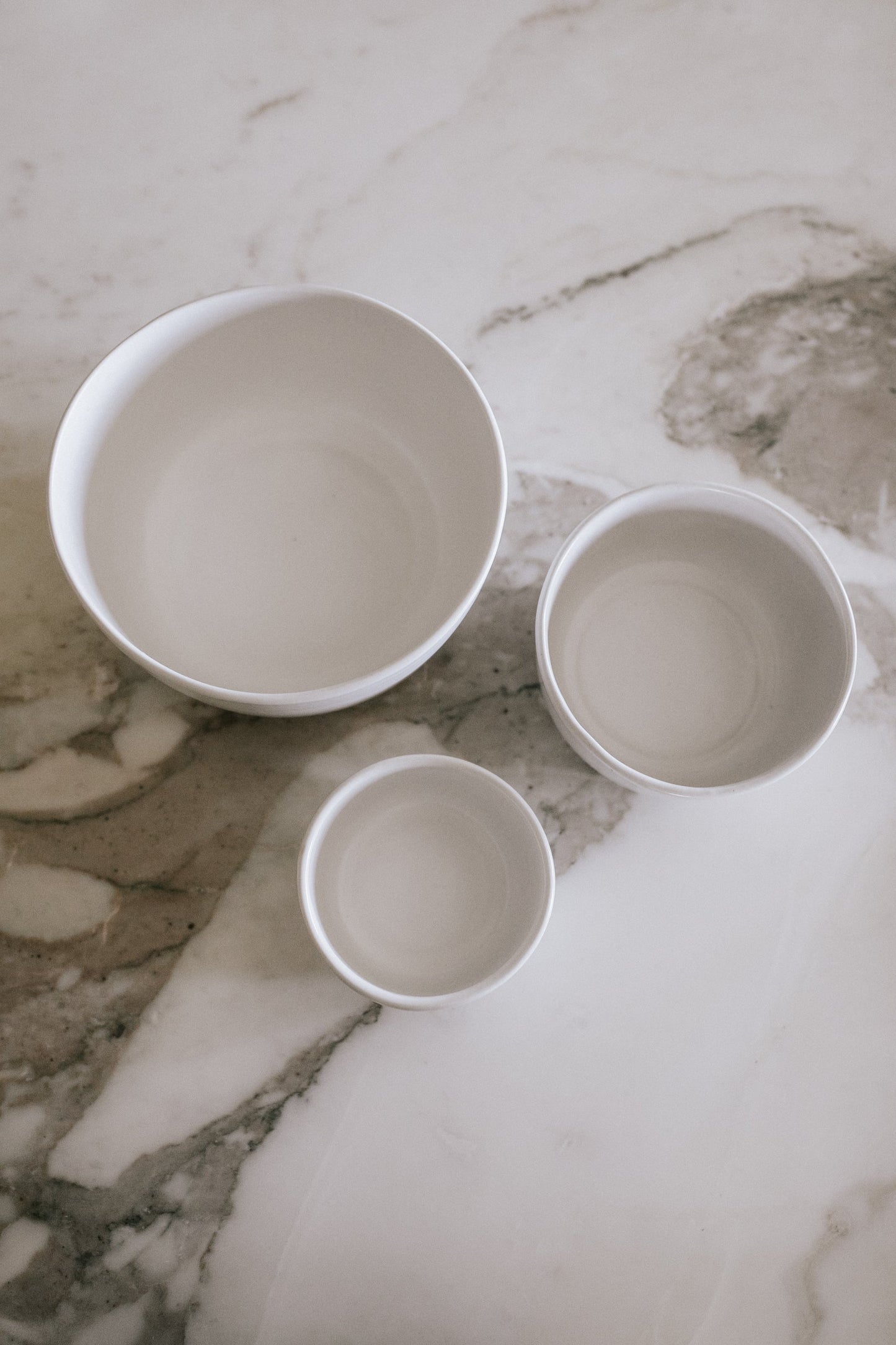 Wallace Nesting Bowls - Matte White - Set of 3