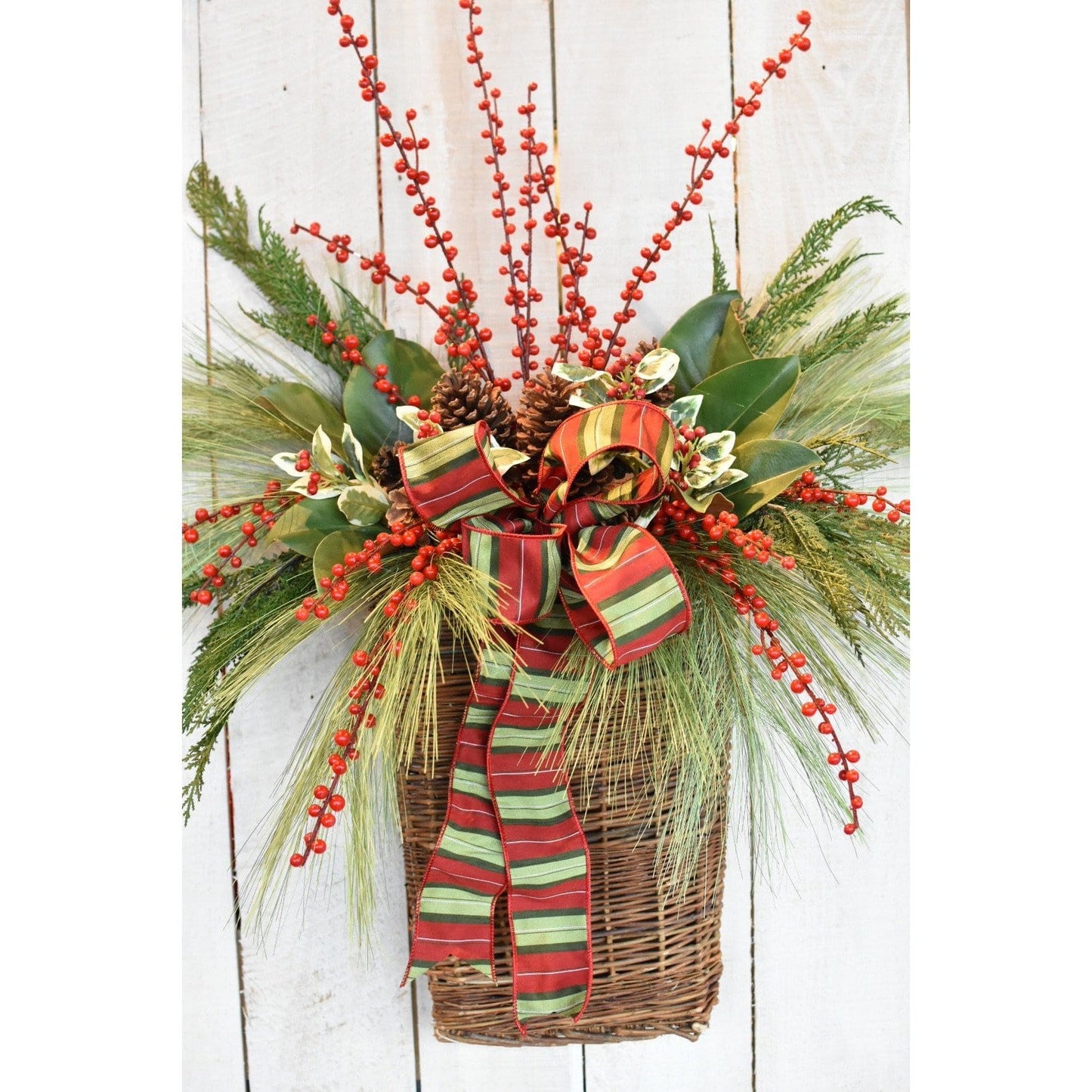 36" Faux Outdoor Red Berry Stem