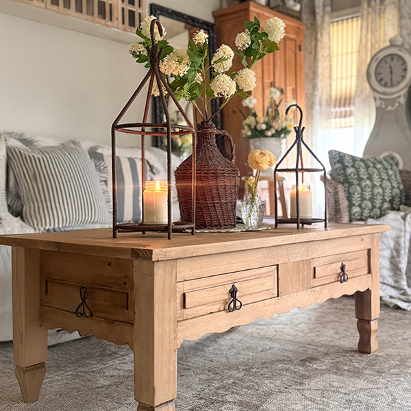 Vintage Inspired Open Cage Candle Lanterns, Set of Two