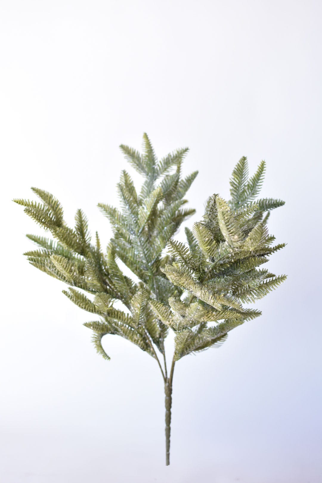 18" Faux Iced Sugar Pine Bush