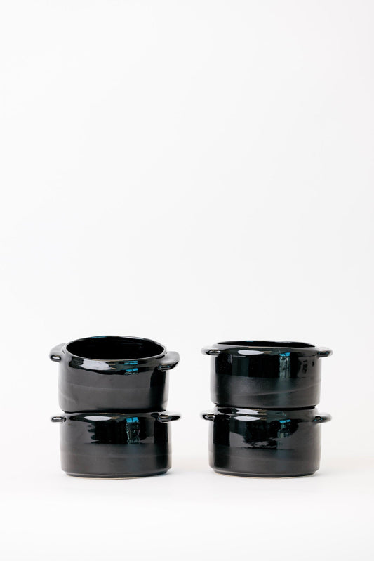 Sable Soup Bowl - Matte Black/Glossy Black - Set of 4