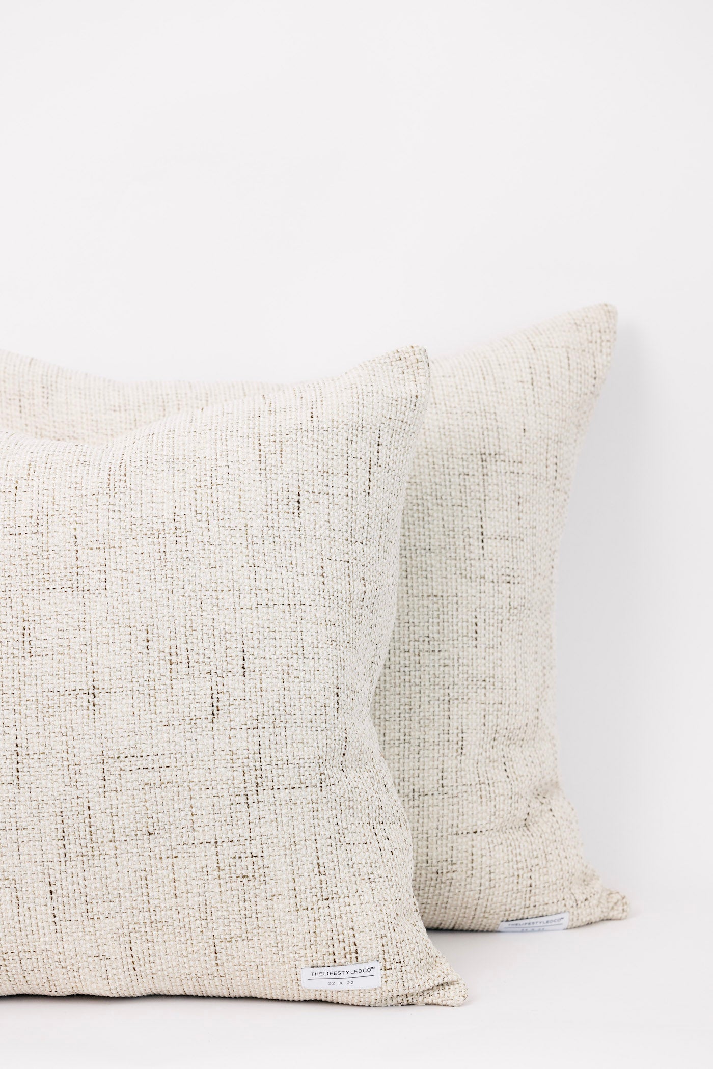 Alma Basketweave Pillow - Pearl - 2 Sizes