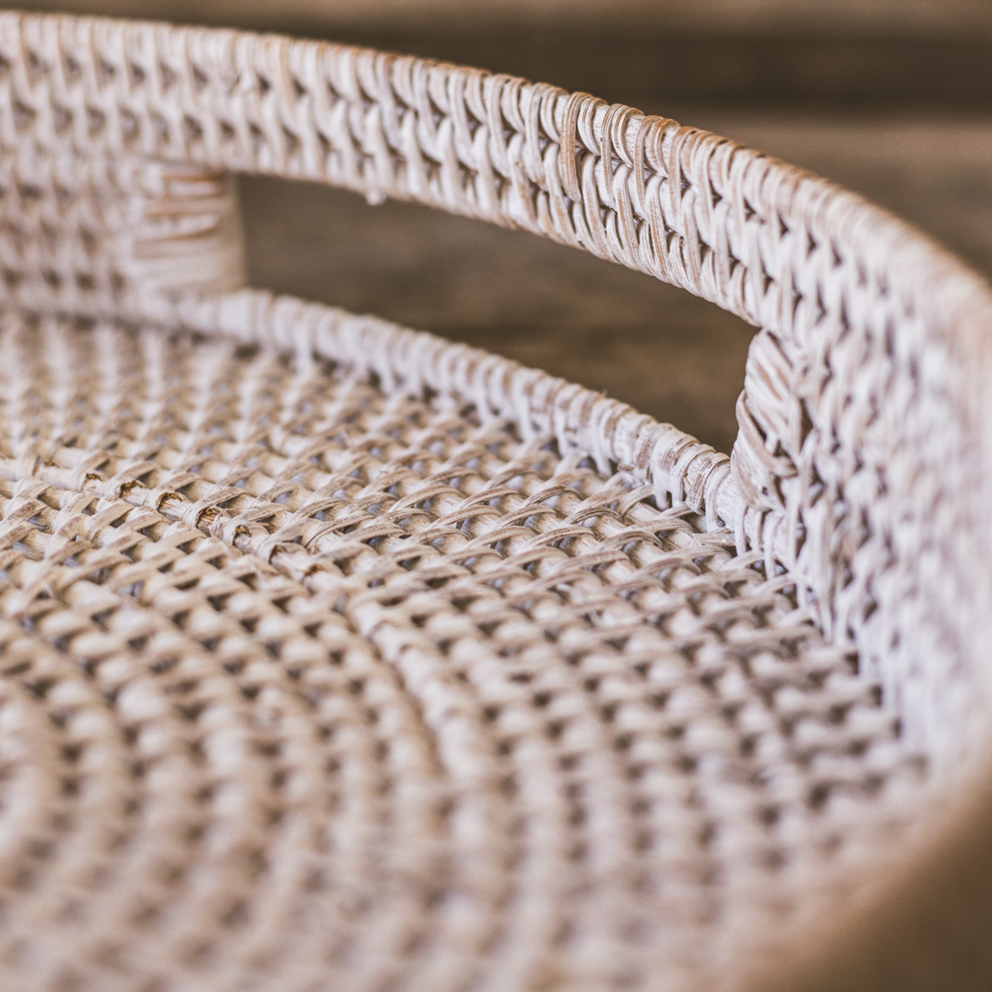 404 - Round Rattan Tray