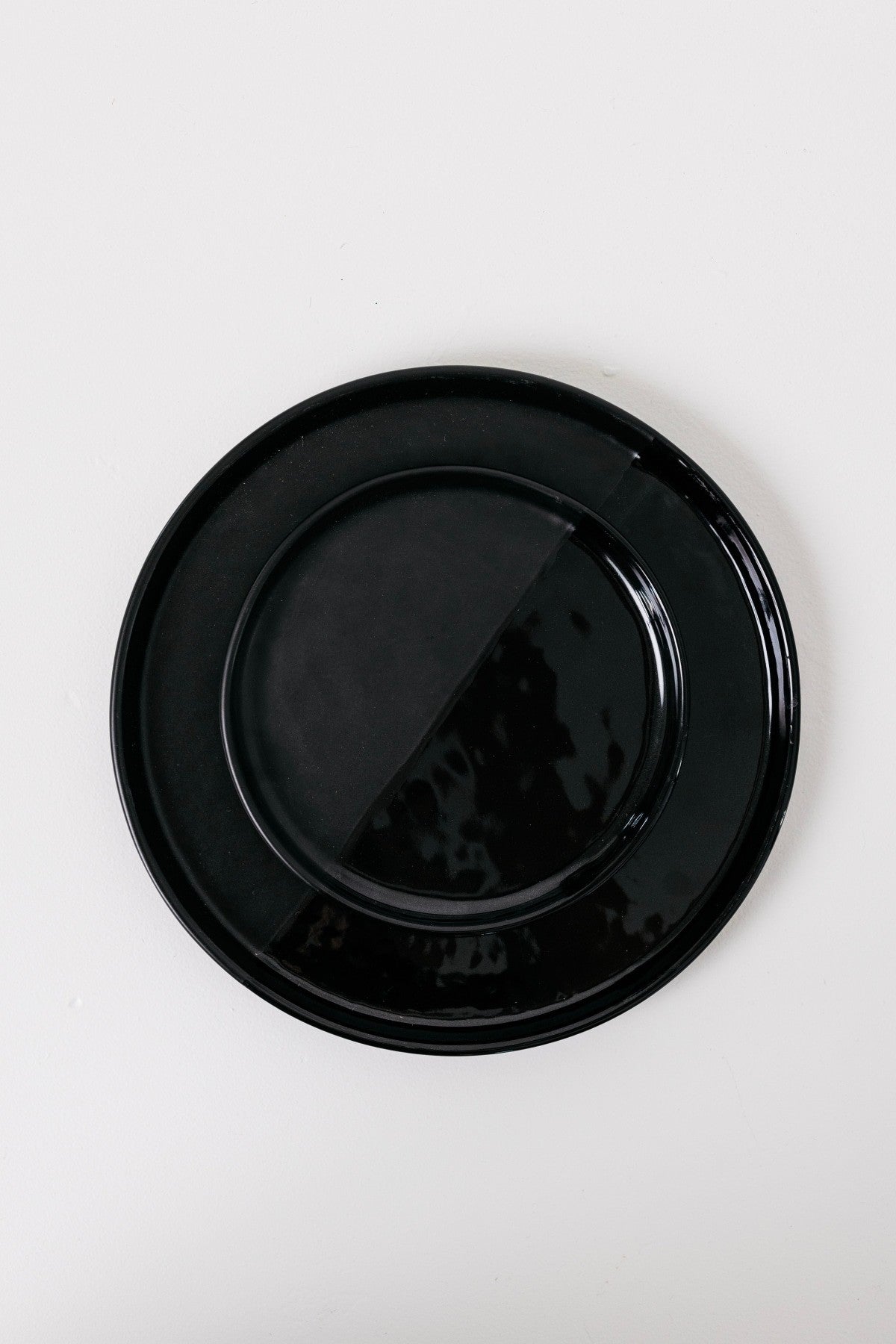 Sable Appetizer Plate - Matte Black/Glossy Black - Set of 6