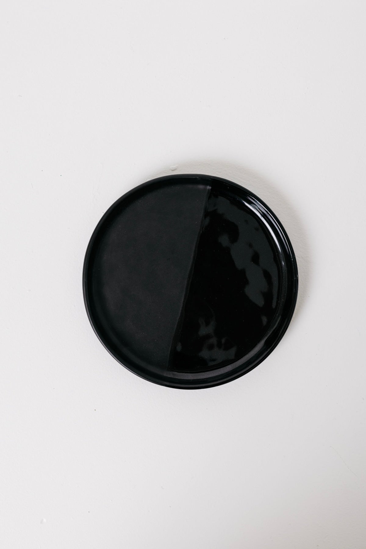 Sable Appetizer Plate - Matte Black/Glossy Black - Set of 6