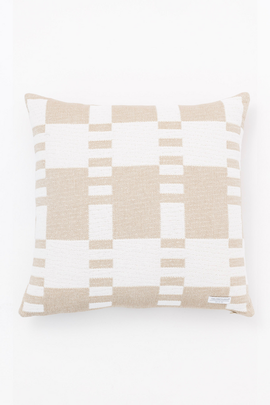 Proper Stripe Pillow - White/Tan - 2 Sizes