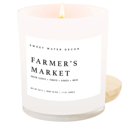Farmer's Market Soy Candle - White Jar - 11 oz