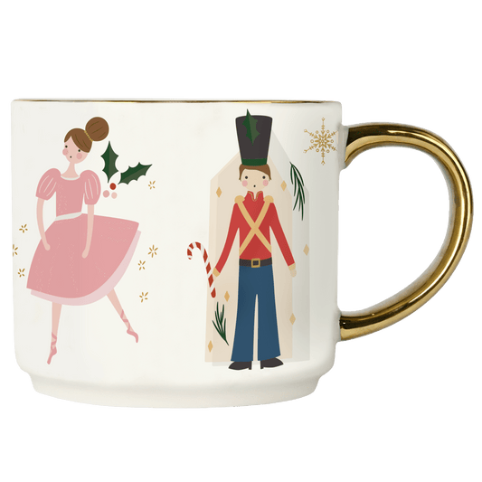 Nutcracker 14oz. Gold Handle Coffee Mug