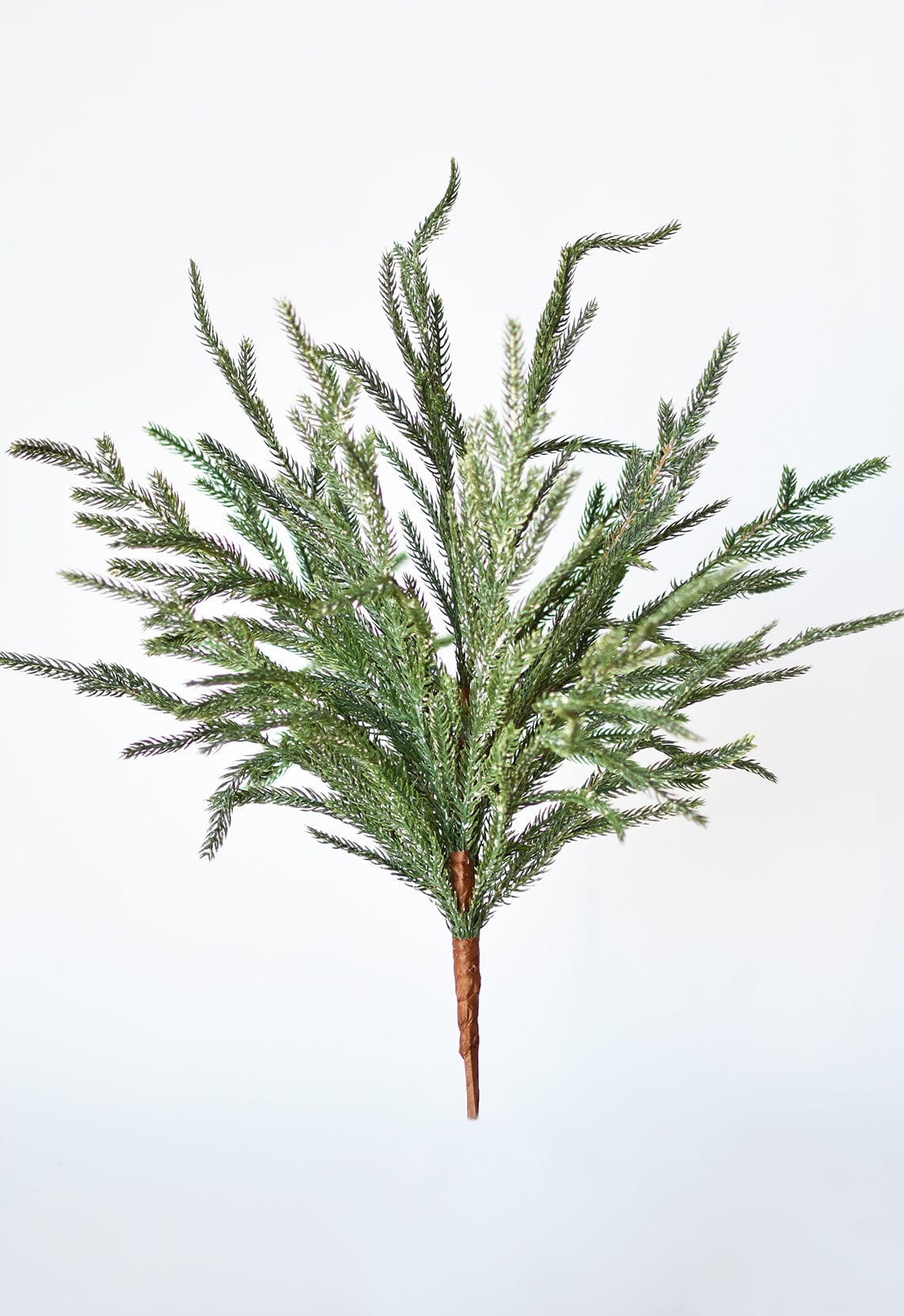 20" Faux Whitewash Green Norfolk Pine Spray Bush