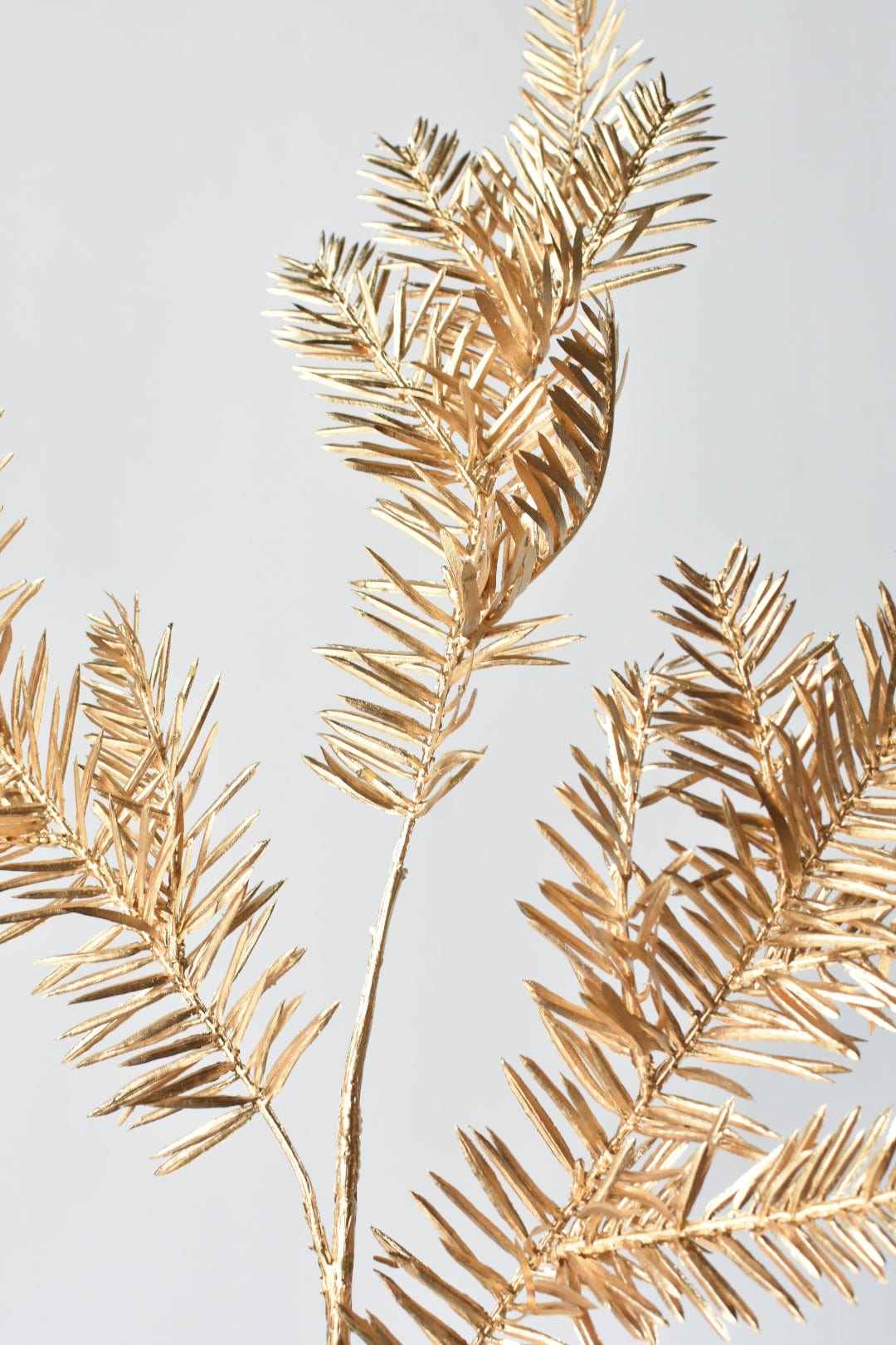 23.5" Faux Gold Metallic Hemlock Pine Spray