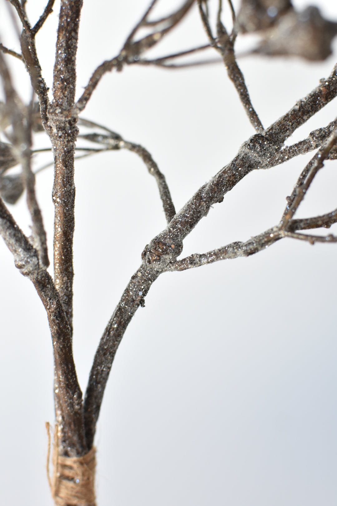 21" Faux Ice Glittered Twig with Pod Bundle (3 Stems)