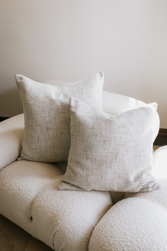 Alma Basketweave Pillow - Pearl - 2 Sizes