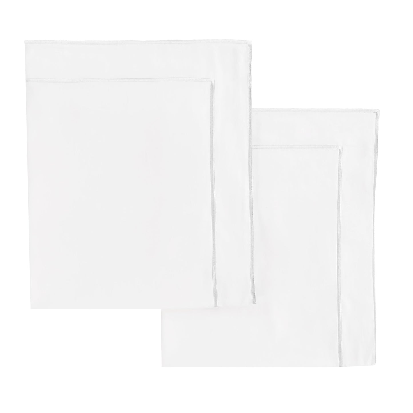 600 Thread Count Framed Sateen Embroidered Cotton Euro Sham Pair