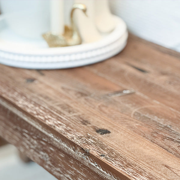 Vintage-Inspired Reclaimed Wood Folding Bench