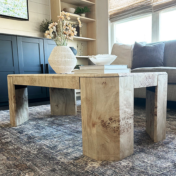Artisan Burl Wood Coffee Table