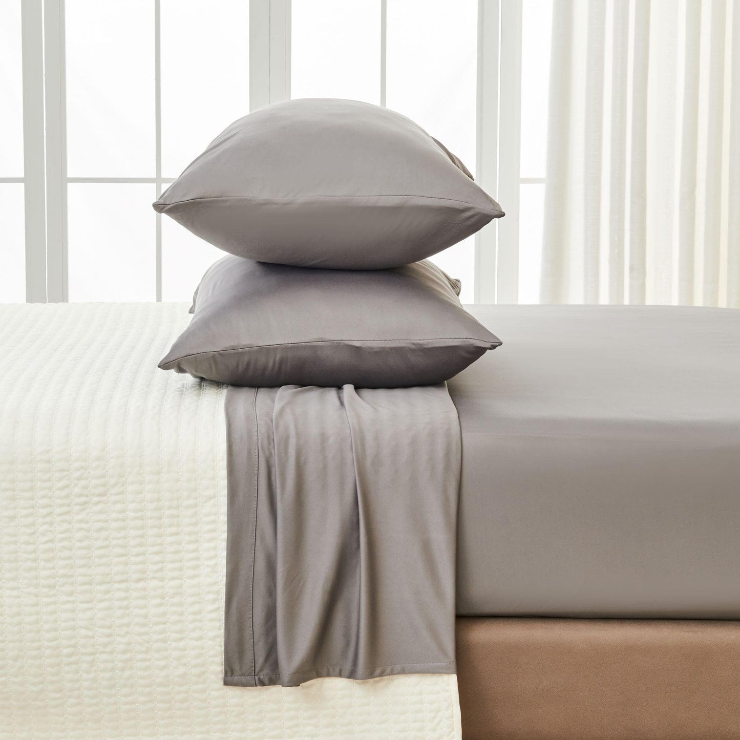 4-Piece Interlock Microfiber Sheet Set - Mackenna Collection
