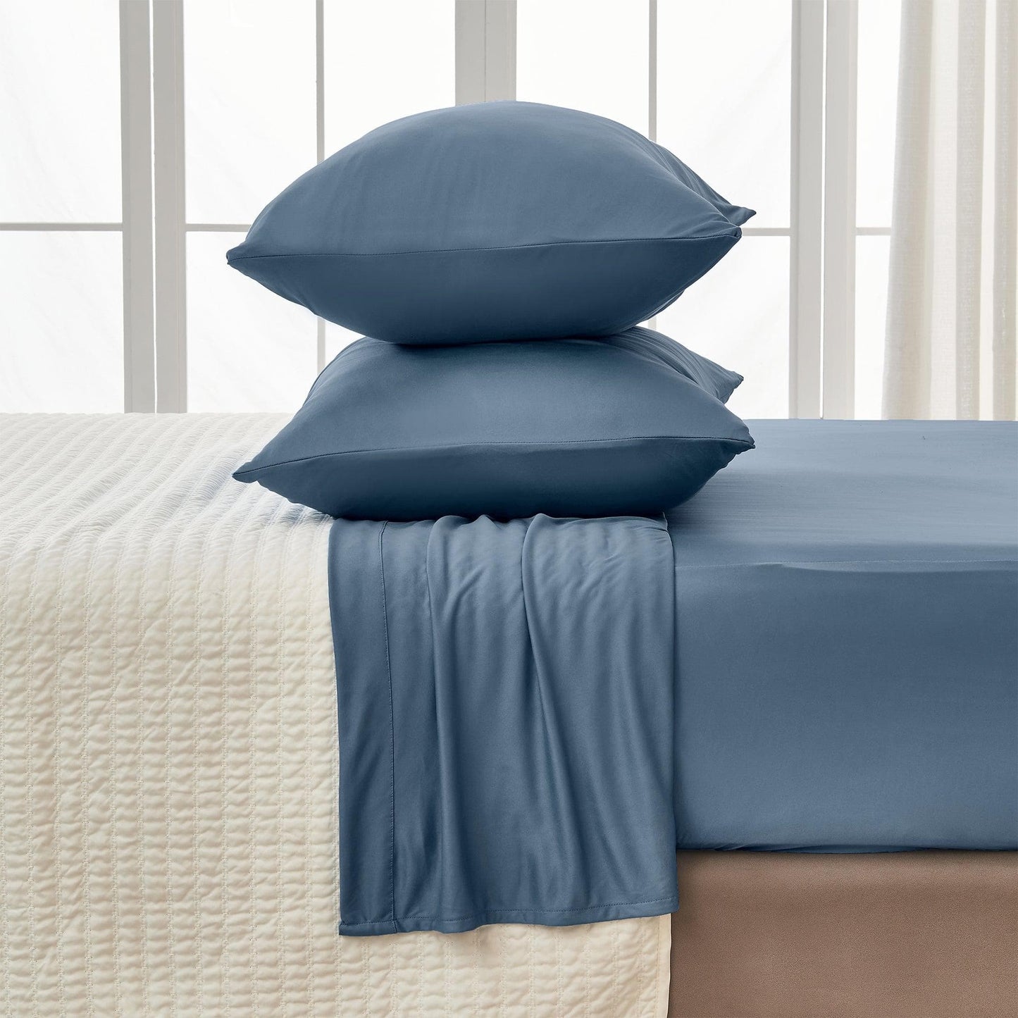 4-Piece Interlock Microfiber Sheet Set - Mackenna Collection