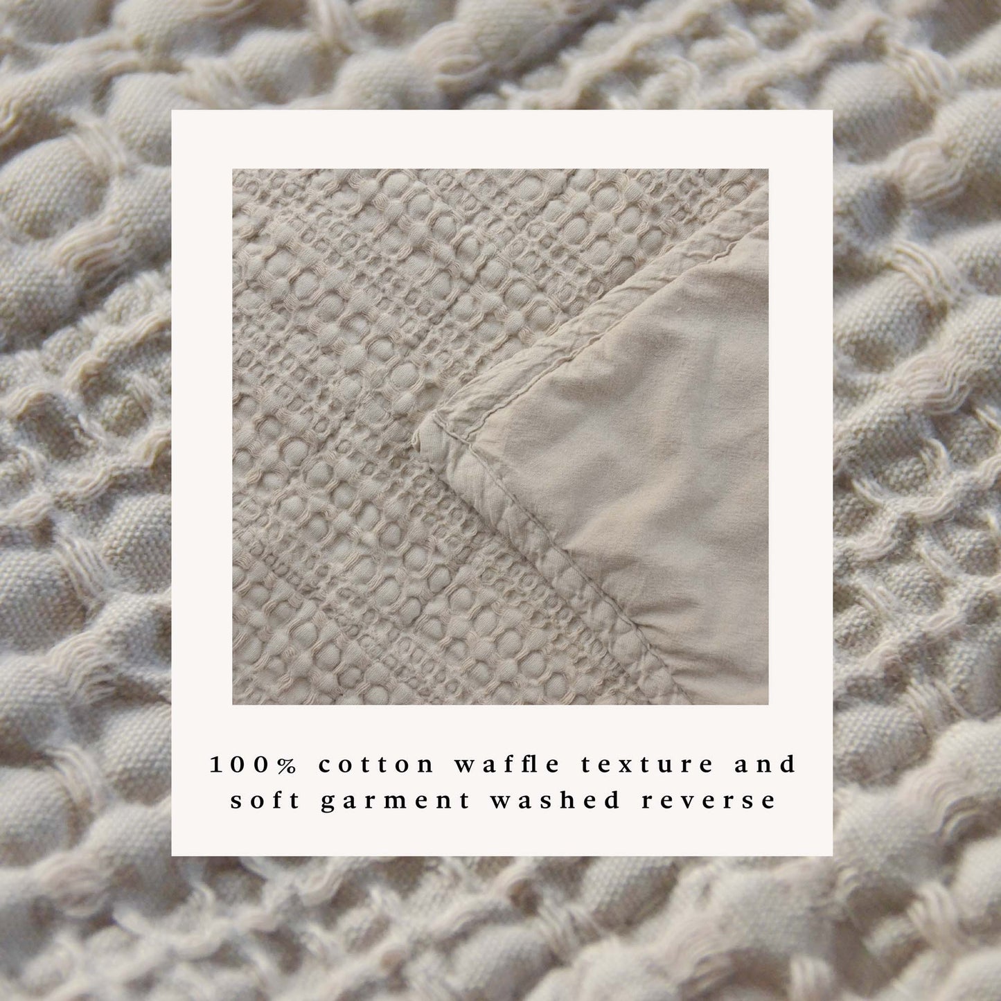 100% Cotton Honeycomb Waffle Garment Washed Quilt Set - Genevieve Collection